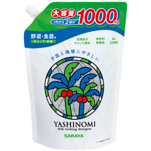 Saraya Yashinomi līdzeklis trauku, dārzeņu un augļu mazgāšanai, pildviela 1000ml