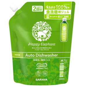Saraya Happy Elephant mazgāšanas līdzeklis trauku mazgājamai mašīnai, pildviela 800ml
