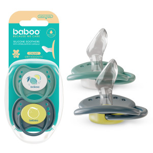 Baboo Ortodontiskais knupītis 0–6 mēn.+, 2gab