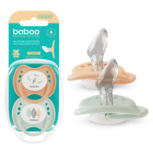 Baboo Ortodontiskais knupītis 0–6 mēn.+, 2gab