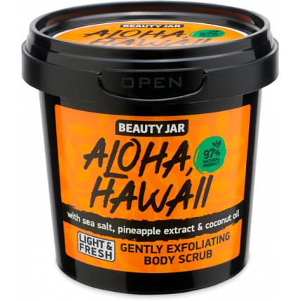 Beauty Jar ALOHA HAWAII pretnovecošanās ķermeņa un sejas skrubis, 200g