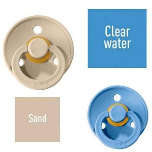 Bibs Sand/Clear water Knupītis izgatavots no 100% dabīgas gumijas - ķirša forma 6-18 mēneši (2 gab.)