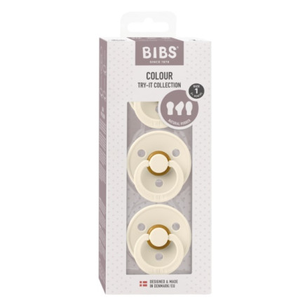 Bibs Try-it komplekts ar 3 knupīšiem, 0-6 mēneši 