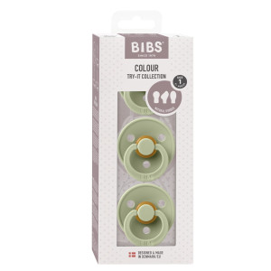 Bibs Try-it komplekts ar 3 knupīšiem, 0-6 mēneši
