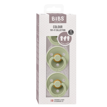 Bibs Try-it komplekts ar 3 knupīšiem, 0-6 mēneši