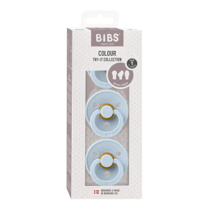 Bibs Try-it komplekts ar 3 knupīšiem, 0-6 mēneši