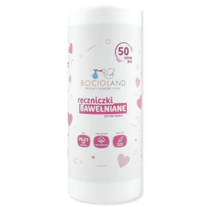 Bocioland Kokvilnas salvetes rullī 50gab