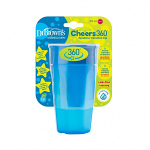 Dr.Browns TC01040 Krūzīte ar vāciņu 300 ml., 12m+