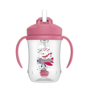 Dr.Browns TC91011 Mācību krūzīte ar salmiņu un atsvaru