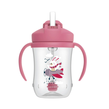 Dr.Browns TC91011 Mācību krūzīte ar salmiņu un atsvaru