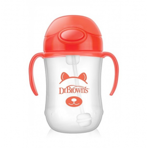 Dr.Browns TC91013 Mācību krūzīte ar salmiņu un atsvaru