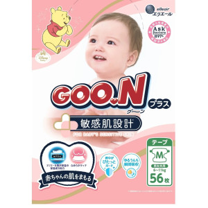 Goo.N Autiņbiksītes jutīgai ādai M 6-11kg 56gab