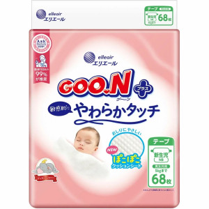 Goo.N Plus Autiņbiksītes jutīgai ādai NB 0-5kg 68gab