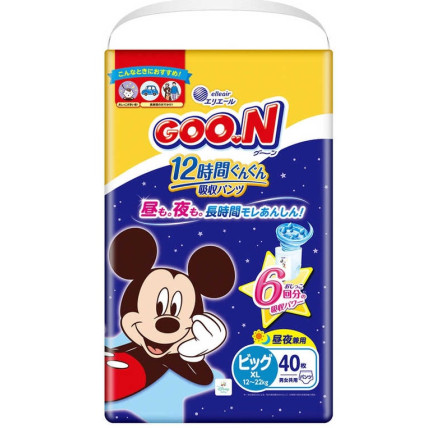 Goo.N Plus Disney Autiņbikses-biksītes BIG 12-22kg 40gab
