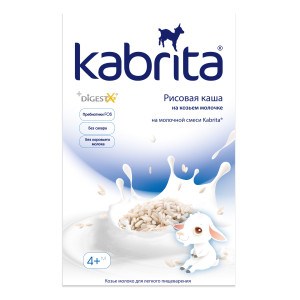 Kabrita rīsu putra uz kazas piena pamata bērniem no 4 mēnešu vecuma 180g