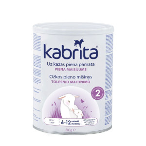 Kabrita 2 800g nākamais mākslīgais piena maisījums uz kazas piena pamata komfortablai gremošanai zīdaiņiem vecumā no 6 līdz 12 mēnešu vecumam