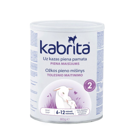 Kabrita 2 800g nākamais mākslīgais piena maisījums uz kazas piena pamata komfortablai gremošanai zīdaiņiem vecumā no 6 līdz 12 mēnešu vecumam