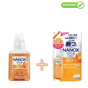 Lion Nanox One Mazgāšanas gels pret noturīgiem traipiem 380g + pildviela 1530g