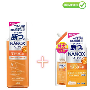 Lion Nanox One Mazgāšanas gels pret noturīgiem traipiem 640g + pildviela 820g