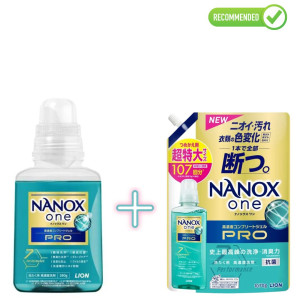 Lion Nanox One Pro Gels veļas mazgāšanai 380g + pildviela 1070g