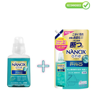 Lion Nanox One Pro Gels veļas mazgāšanai 380g + pildviela 1400g