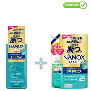 Lion Nanox One Pro Gels veļas mazgāšanai 640g + pildviela 1070g
