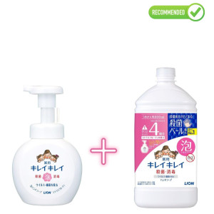 Lion KireiKirei Putojošās roku ziepes 250ml + pildviela 800ml