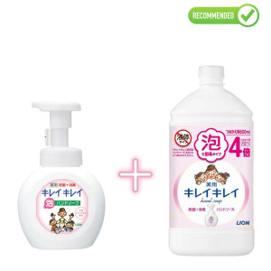 Lion KireiKirei Putojošās roku ziepes 250ml + pildviela 800ml