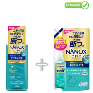 Lion Nanox One Pro Gels veļas mazgāšanai 640g + pildviela 1400g