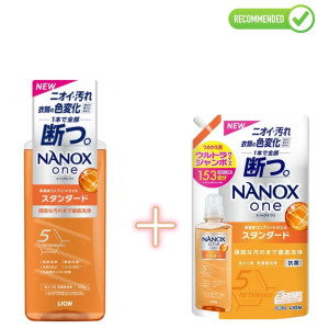Lion Nanox One Mazgāšanas gels pret noturīgiem traipiem 640g + pildviela 1530g