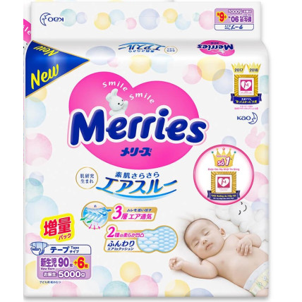 Merries Autiņbiksītes NB 0-5kg 96gab