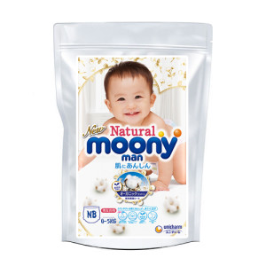 Moony Natural Autiņbiksītes NB 0-5kg paraugs 3gab