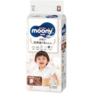 Moony Natural Autiņbiksītes-biksītes PBL 12-22kg 32gab