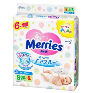 Autiņbiksītes Merries S 4-8kg 88gab