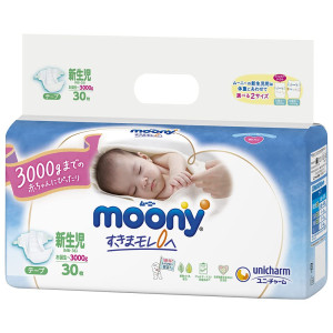 Moony Autiņbiksītes NB 0-3 kg 30gab