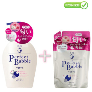  Shiseido Perfect Bubble dušas gels ar hialuronskābi un ilgstošu dezodorējošu efektu 500ml + pildviela 350ml