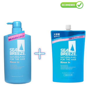 Shiseido Sea Breeze Pretblaugznu šampūns un kondicionieris divi vienā ar mentolu 600ml + pildviela 1000ml