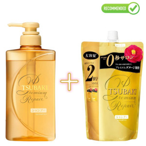 Shiseido Tsubaki Premium Repair šampūns 490ml + pildviela 660ml