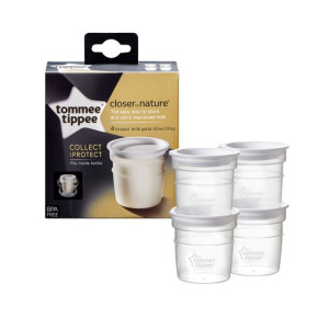 Tommee Tippee 42301041 Piena uzglabāšanas konteineri 4x60ml