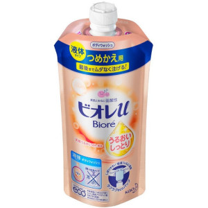 Biore U intensīvi mitrinošas šķidrās ķermeņa ziepes ar maigu ziedu-augļu aromātu pildviela 340ml