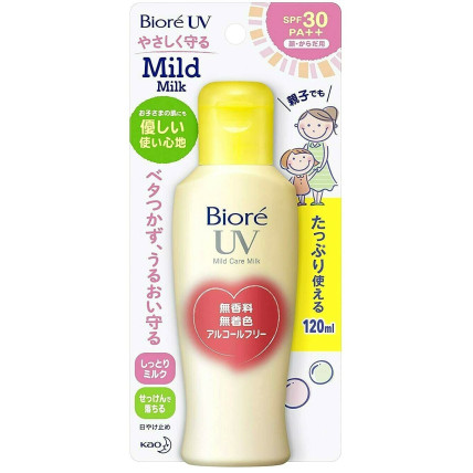 Biore UV SPF 30+ aizsargājošs sauļošanās pieniņš visai ģimenei 120ml