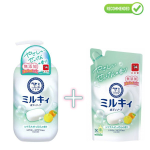Cow Milky šķidrās ķermeņa ziepes 500ml + pildviela 360ml