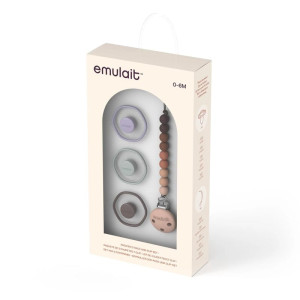 Emulait Knupīšu komplekts ar turētāju 0–6 mēn. 3gab