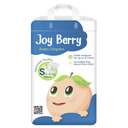 JoyBerry Autiņbiksītes S 4–8kg 56gab