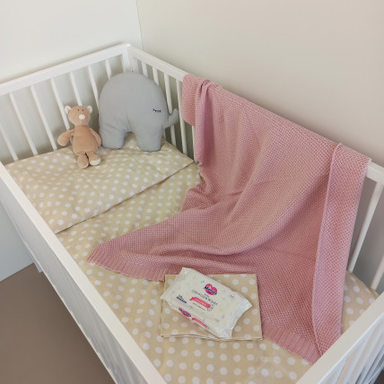Bērnu gultas veļas komplekts 2-dalīgs, DOTS 100x140/40x60cm