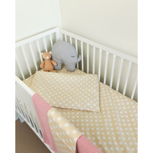 Bērnu gulta veļas komplekts 3-dalīgs, DOTS 100x140/105x150/40x60cm