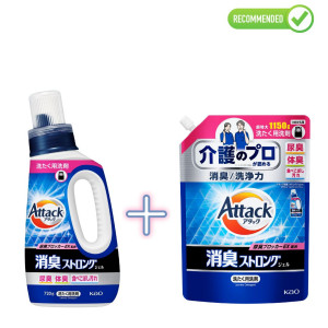 Kao Attack Dezodorējošs veļas mazgāšanas gels 720g + pildviela 1150g