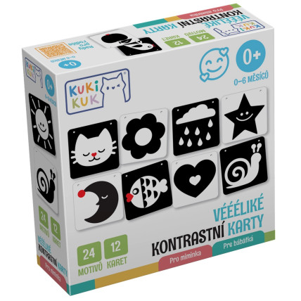 KukiKuk 81002 Lielas kontrasta kartītes mazuļiem
