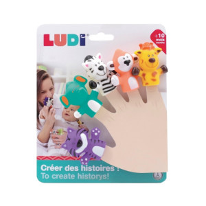 LUDI L30074 Attīstošā rotaļlieta mazuļiem - pirkstu lelles