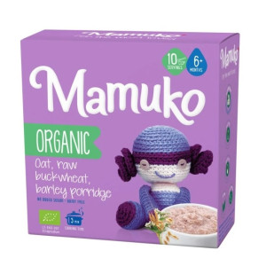 MAMUKO BIO auzu, zaļo griķu, miežu putra 240g